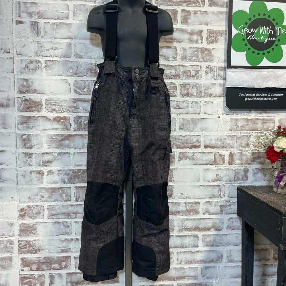 Weatherproof snow bibs Charcoal Suspender Pants kids size 5/6